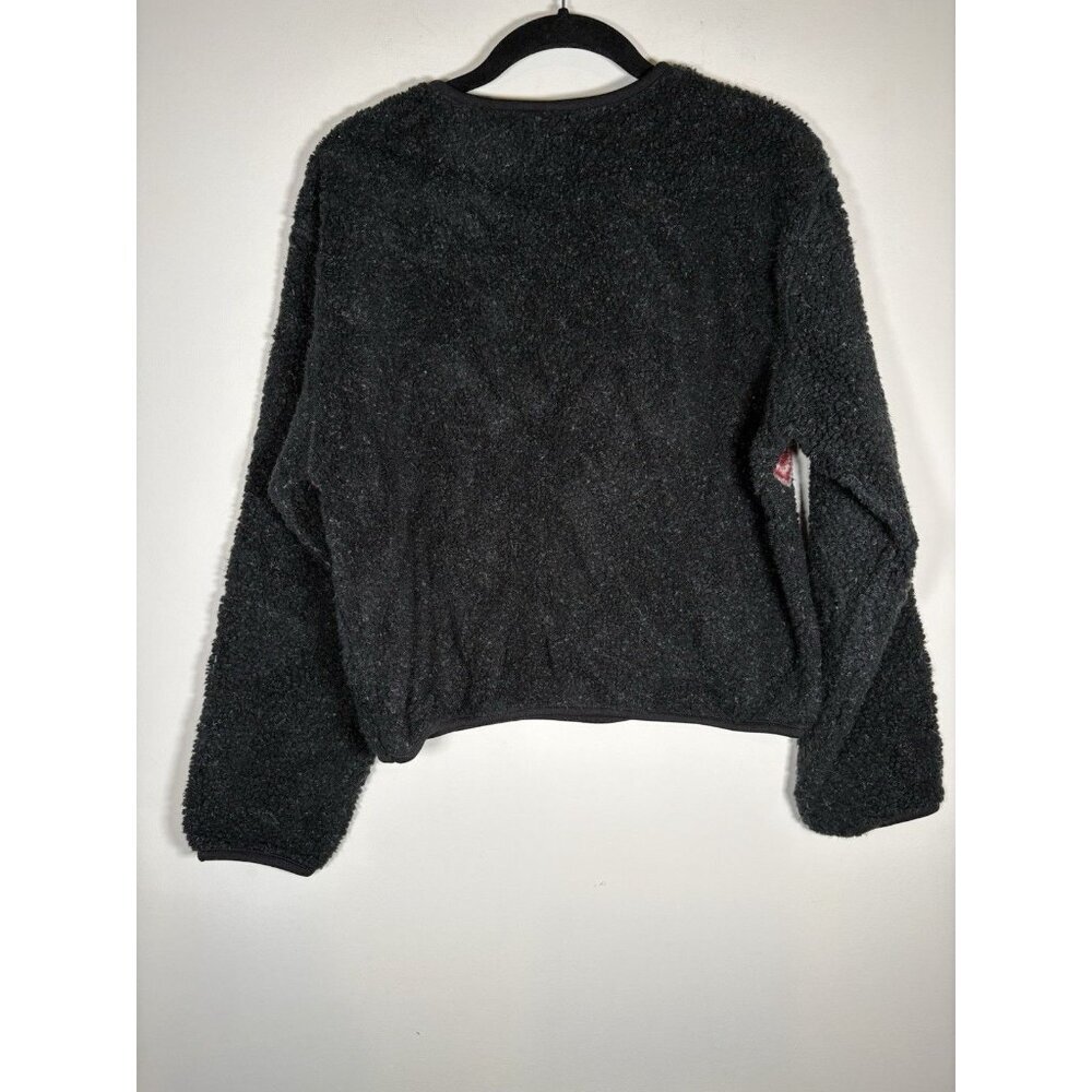 VIntage Palmetto's Fleece Pullover Black Fair Isle Geometric Made in USA Large - Picture 4 of 6